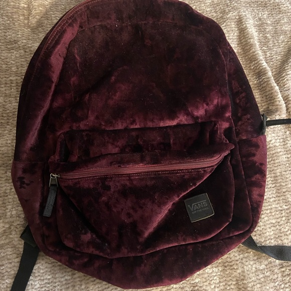 vans velvet backpack